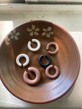 Minimal Polymer Clay Ear Cuff Set